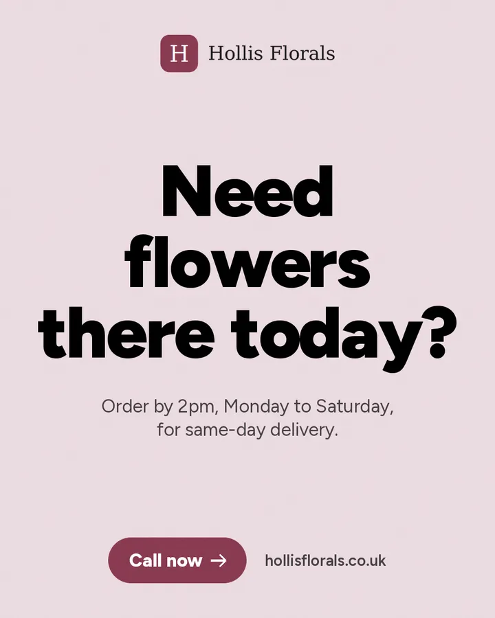 Free wedding flowers consultation (sample ad for Hollis Florals)