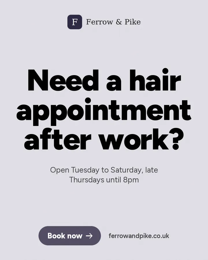 Men's cuts in Sheffield S7 (sample ad for Ferrow & Pike)