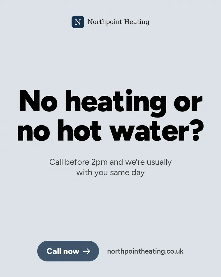 Same-day help in Leeds (sample ad for Northpoint Heating)