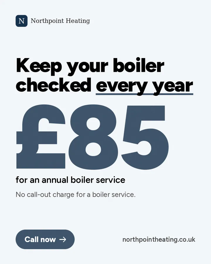 Boiler service from Northpoint (sample ad for Northpoint Heating)