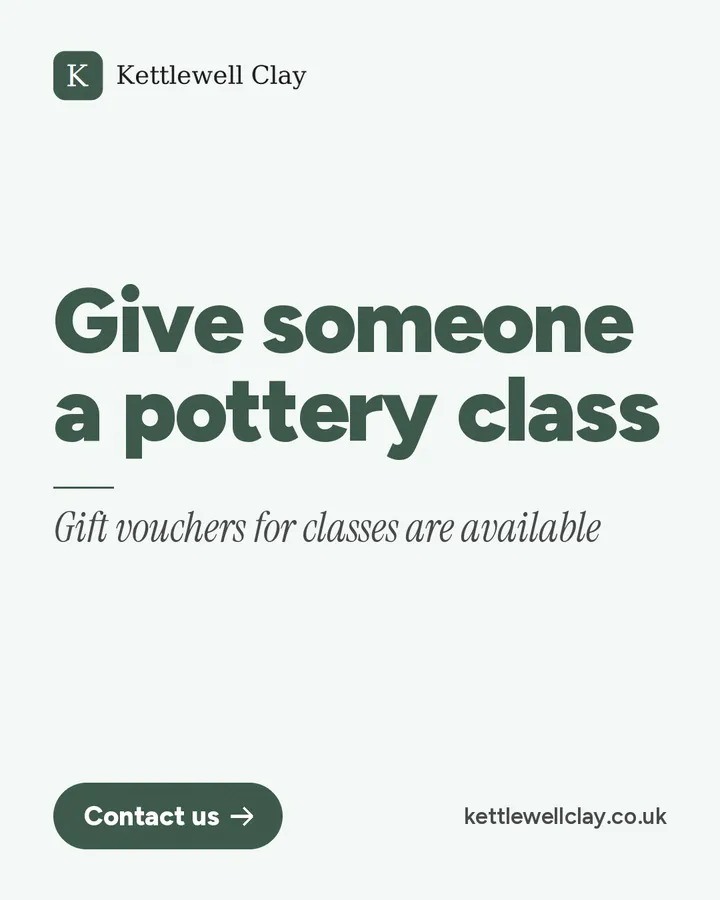 Firing included in your class (sample ad for Kettlewell Clay)