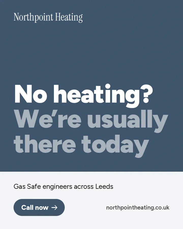 Sample statement ad for a heating engineer: No heating? We're usually there today